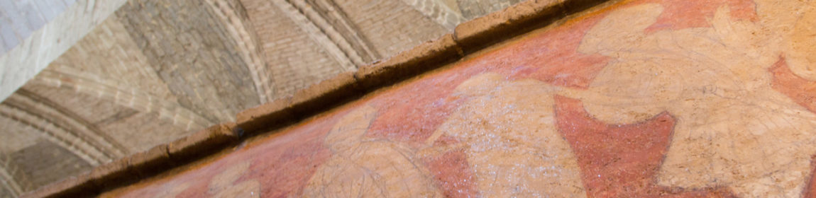 peinture murale dans macabre abbaye de la chaise dieu